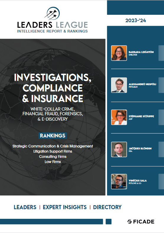 Leaders League Investigations, Compliance & Insurance 2023-2024: Rangliste der besten französischen Kanzleien